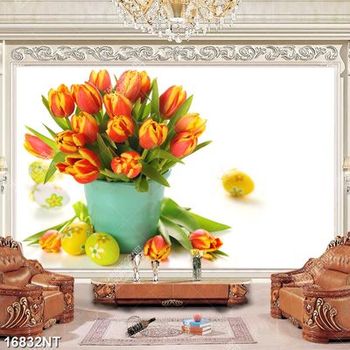 Tranh bình hoa tulip