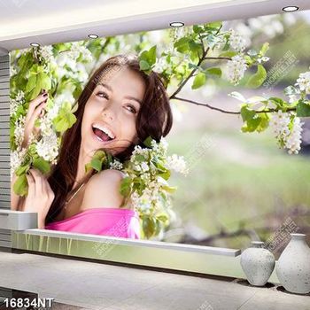 Tranh cô gái xinh đẹp