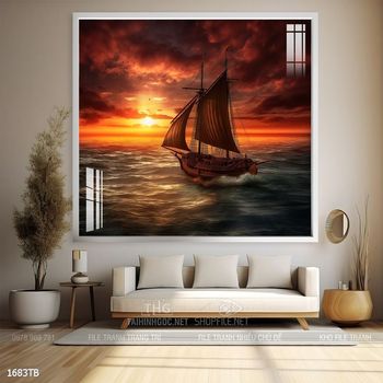 Tranh thuận buồm xuôi gió trang trí tường nhà