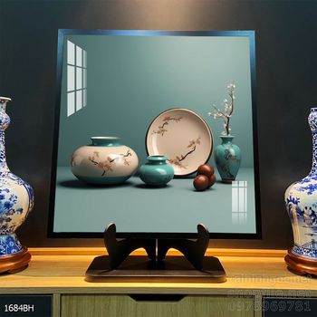 Mẫu tranh bình hoa nghệ thuật decor tường