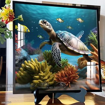 Tranh cá heo dưới lòng đại dương tuyệt đẹp