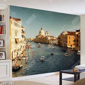 Tranh thành phố bên sông 16875NT