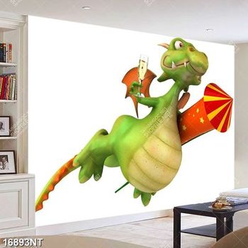 Tranh chú khủng long xanh