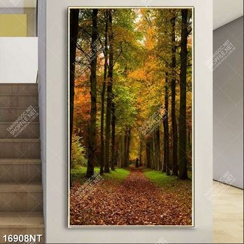 Tranh rừng cây mùa thu