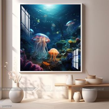 Tranh treo tường cá heo dễ thương