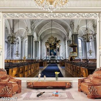 Tranh tòa nhà mang phong cách Châu Âu