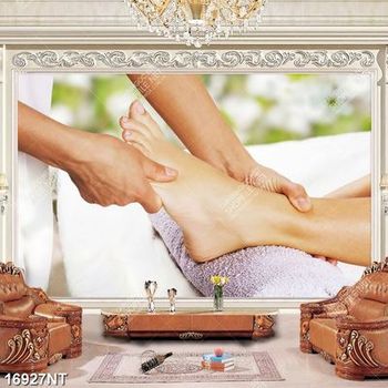 Tranh massage chân