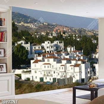 Tranh những ngôi nhà màu trắng