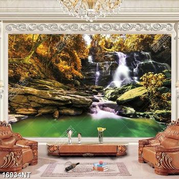 Tranh thác nước mùa thu 16934NT