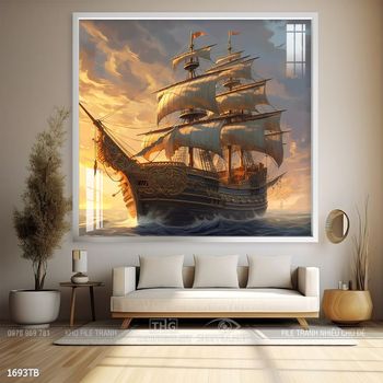 Tranh thuận buồm xuôi gió treo tường đẹp