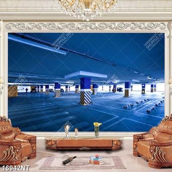 Tranh bãi đậu xe vắng