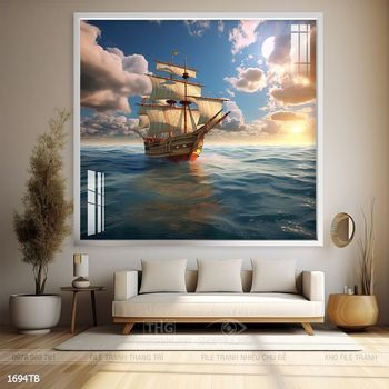 Tranh thuận buồm xuôi gió trang trí tường nhà