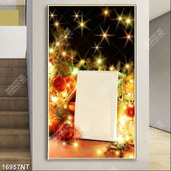 Tranh noel lung linh ánh đèn