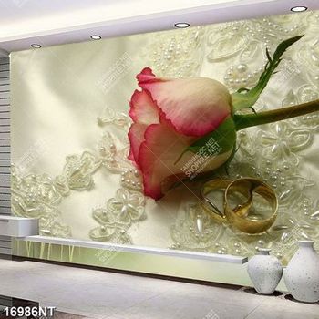 Tranh hoa hồng và nhẫn cặp in file gốc