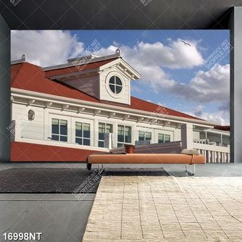 Tranh ngôi nhà mái đỏ