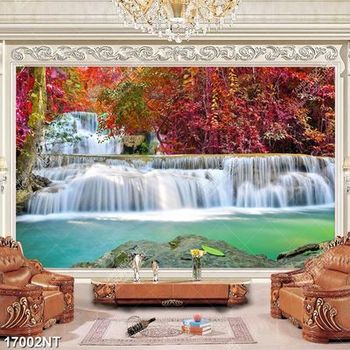 Tranh thác nước mùa thu 17002NT
