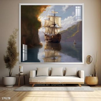 Tranh thuyền buồm và cảnh biển