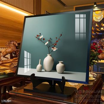 Tranh bình hoa hiện đại treo tường sang trọng ý nghĩa