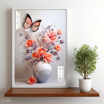 Tranh bình hoa trang trí phòng khách, phòng ăn đẹp