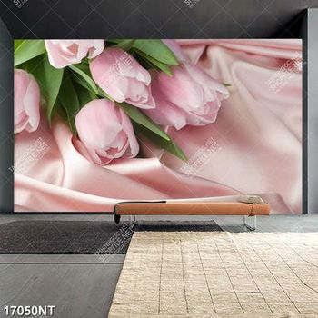 Tranh hoa tulip màu hồng