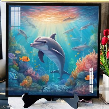 Tranh cá heo đẹp