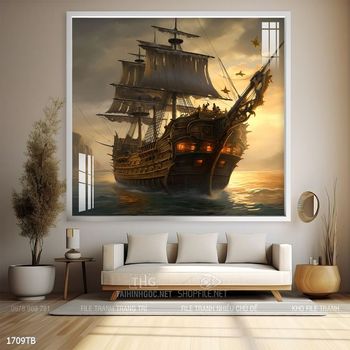 Tranh phong thủy thuận buồm xuôi gió tài lộc đẹp