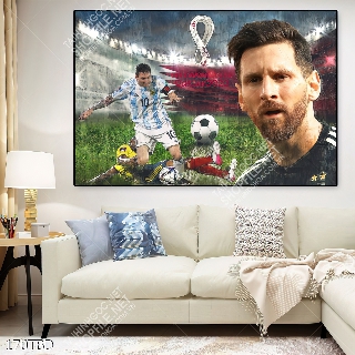 Tranh cầu thủ Messi đẹp ấn tượng treo trang trí