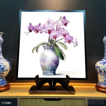 Mẫu tranh bình hoa nghệ thuật decor trang trí tường