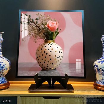 Mẫu tranh bình hoa sang trọng đẹp độc đáo