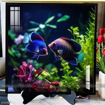 Tranh cá heo decor trang trí tường nhà