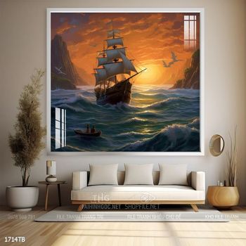 Tranh thuận buồm xuôi gió trang trí tường nhà