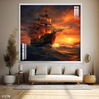 Tranh thuận buồm xuôi gió treo tường