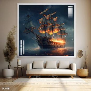 Tranh phong thủy thuận buồm xuôi gió tài lộc đẹp