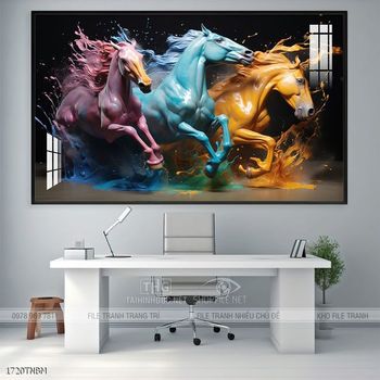 Tranh treo tường ngựa bát mã