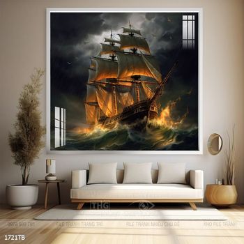 Tranh thuyền buồm và cảnh biển