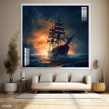Tranh thuận buồm xuôi gió treo tường đẹp