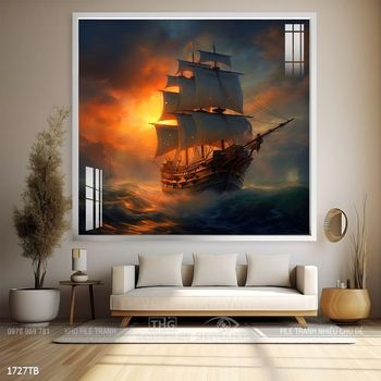 Tranh thuận buồm xuôi gió đẹp ấn tượng