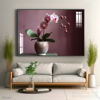 Mẫu tranh bình hoa mới nhất trang trí phòng khách, phòng ăn