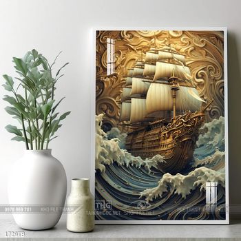 Tranh thuận buồm xuôi gió đẹp