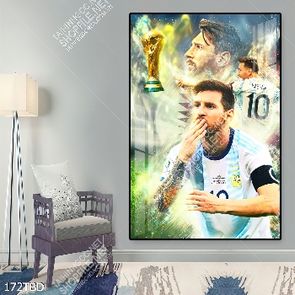 tranh bóng đá Messi đội tuyển Argentina décor tường