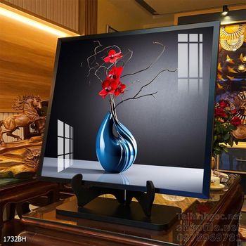 Mẫu tranh bình hoa đẹp hiện đại trang trí tường nhà