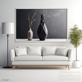 Tranh bình hoa nghệ thuật sang trọng