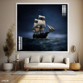 Tranh phong thủy thuận buồm xuôi gió tài lộc đẹp