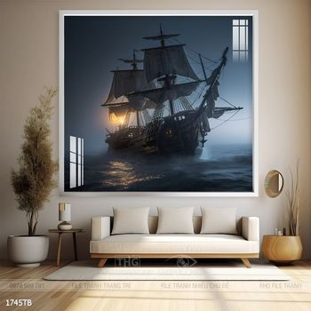 Tranh thuận buồm xuôi gió cánh buồm vàng đẹp nhất