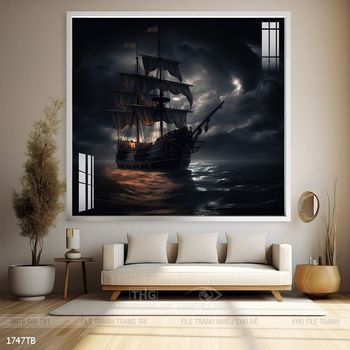 Tranh thuận buồm xuôi gió trang trí tường nhà