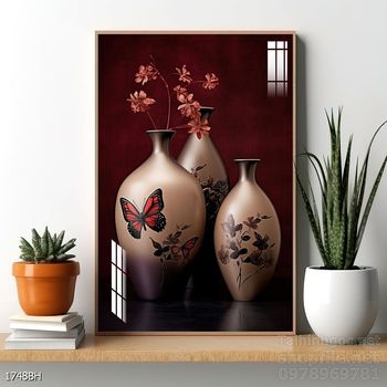 Mẫu tranh bình hoa sang trọng đẹp độc đáo