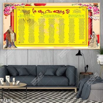 Tranh gắn tường in uv lời dạy của KHỔNG TỬ