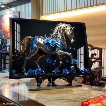Tranh ngựa bát mã decor trang trí tường