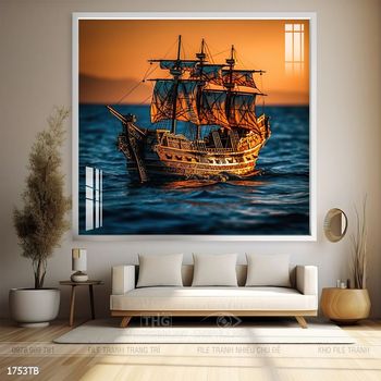 Tranh phong thủy thuận buồm xuôi gió tài lộc đẹp