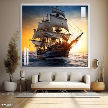 Tranh thuyền buồm và cảnh biển